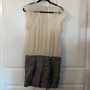 Fabric mix dress